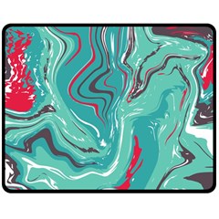 Vector Vivid Marble Pattern 2 Double Sided Fleece Blanket (medium)  by goljakoff