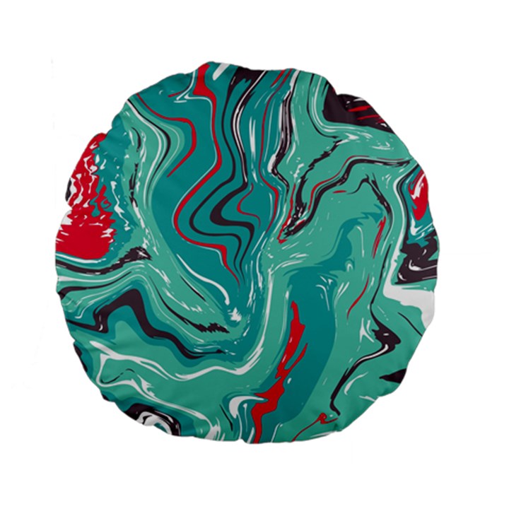 Vector Vivid Marble Pattern 2 Standard 15  Premium Flano Round Cushions