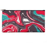 Red Vivid Marble Pattern 3 Pencil Case Front