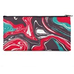 Red Vivid Marble Pattern 3 Pencil Case Back