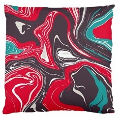 Red Vivid Marble Pattern 3 Large Cushion Case (two Sides) by goljakoff