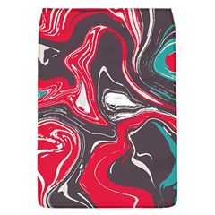 Red Vivid Marble Pattern 3 Removable Flap Cover (l) by goljakoff