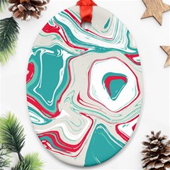 Vector Vivid Marble Pattern 4 Ornament (oval) by goljakoff