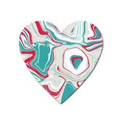 Vector Vivid Marble Pattern 4 Heart Magnet by goljakoff