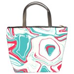 Vector Vivid Marble Pattern 4 Bucket Bag Back