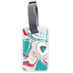 Vector Vivid Marble Pattern 4 Luggage Tag (one Side) by goljakoff