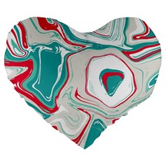 Vector Vivid Marble Pattern 4 Large 19  Premium Heart Shape Cushions by goljakoff