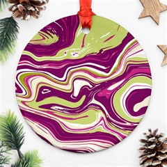 Vector Vivid Marble Pattern 5 Ornament (round) by goljakoff