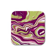 Vector Vivid Marble Pattern 5 Rubber Square Coaster (4 Pack)  by goljakoff