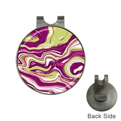 Vector Vivid Marble Pattern 5 Hat Clips With Golf Markers