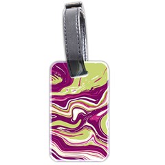 Vector Vivid Marble Pattern 5 Luggage Tag (two Sides) by goljakoff