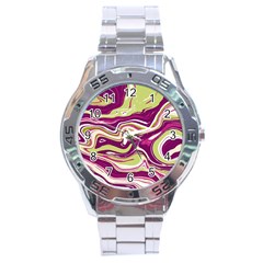 Vector Vivid Marble Pattern 5 Stainless Steel Analogue Watch by goljakoff