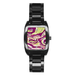 Vector Vivid Marble Pattern 5 Stainless Steel Barrel Watch by goljakoff