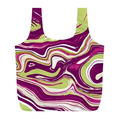 Vector Vivid Marble Pattern 5 Full Print Recycle Bag (l) by goljakoff