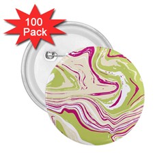 Green Vivid Marble Pattern 6 2 25  Buttons (100 Pack)  by goljakoff