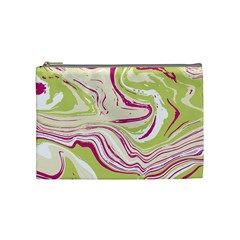 Green Vivid Marble Pattern 6 Cosmetic Bag (medium) by goljakoff