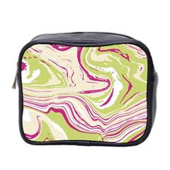 Green Vivid Marble Pattern 6 Mini Toiletries Bag (two Sides) by goljakoff