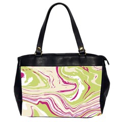 Green Vivid Marble Pattern 6 Oversize Office Handbag (2 Sides) by goljakoff