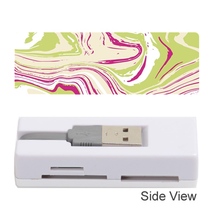 Green Vivid Marble Pattern 6 Memory Card Reader (Stick)