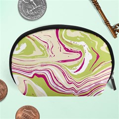 Green Vivid Marble Pattern 6 Accessory Pouch (large) by goljakoff