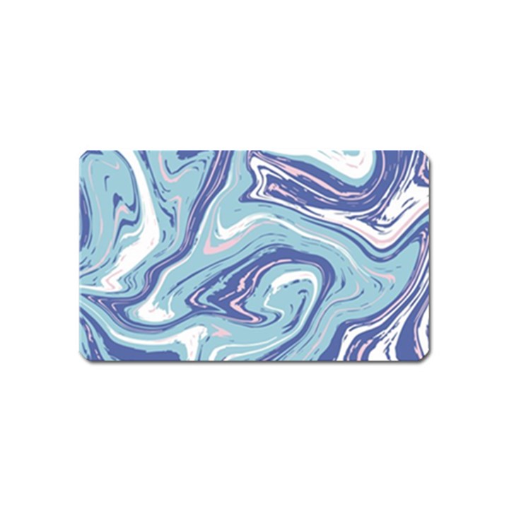 Blue Vivid Marble Pattern 9 Magnet (Name Card)