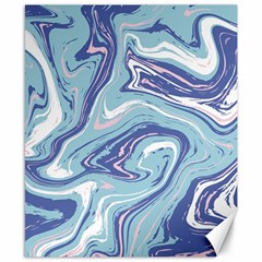 Blue Vivid Marble Pattern 9 Canvas 8  X 10  by goljakoff