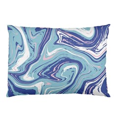 Blue Vivid Marble Pattern 9 Pillow Case by goljakoff