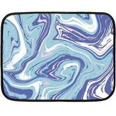 Blue Vivid Marble Pattern 9 Fleece Blanket (mini) by goljakoff