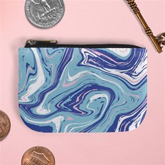 Blue Vivid Marble Pattern 9 Mini Coin Purse by goljakoff