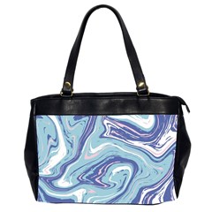 Blue Vivid Marble Pattern 9 Oversize Office Handbag (2 Sides) by goljakoff