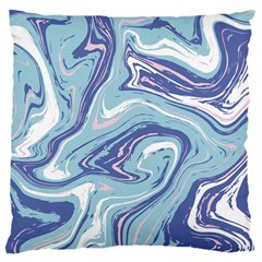 Blue Vivid Marble Pattern 9 Large Cushion Case (one Side) by goljakoff