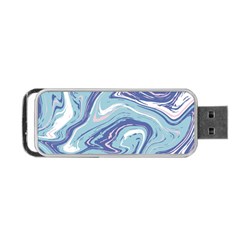 Blue Vivid Marble Pattern 9 Portable Usb Flash (two Sides) by goljakoff