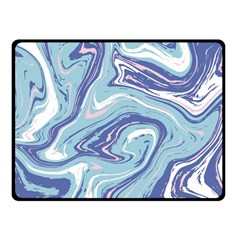 Blue Vivid Marble Pattern 9 Double Sided Fleece Blanket (small)  by goljakoff