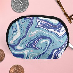 Blue Vivid Marble Pattern 9 Accessory Pouch (medium) by goljakoff