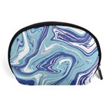 Blue Vivid Marble Pattern 9 Accessory Pouch (Large) Front