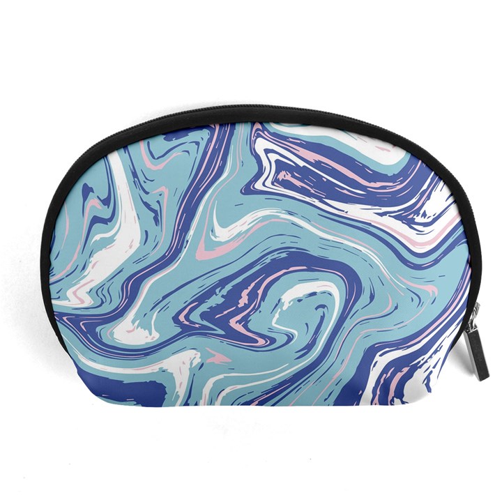 Blue Vivid Marble Pattern 9 Accessory Pouch (Large)