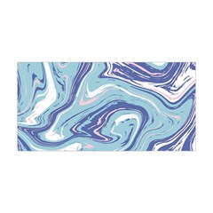 Blue Vivid Marble Pattern 9 Yoga Headband by goljakoff