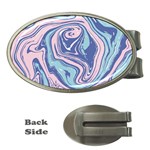 Vector Vivid Marble Pattern 10 Money Clips (Oval)  Front