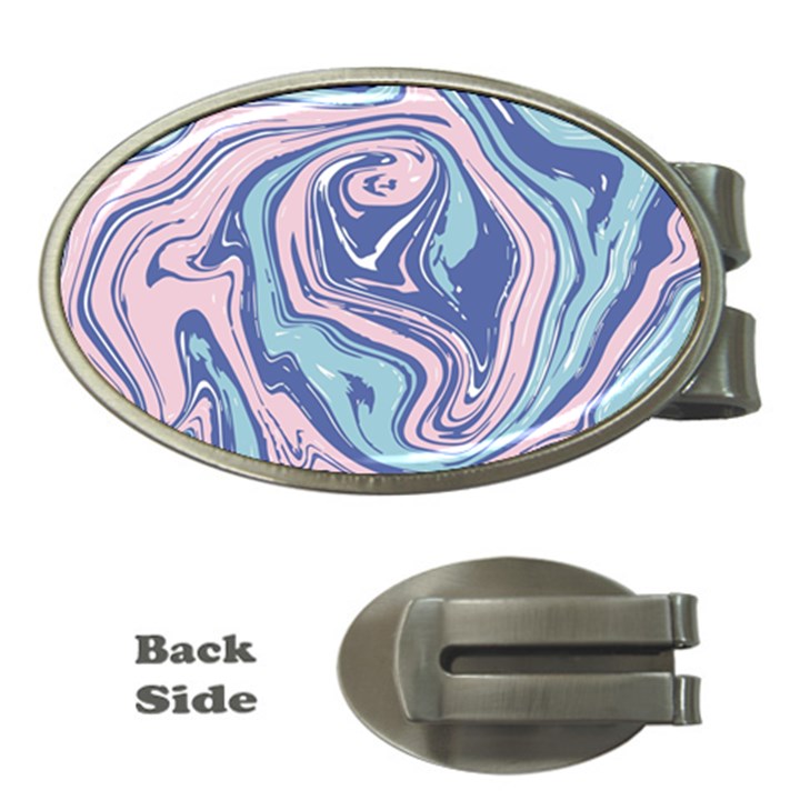 Vector Vivid Marble Pattern 10 Money Clips (Oval) 