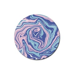 Vector Vivid Marble Pattern 10 Rubber Coaster (round)  by goljakoff