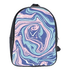 Vector Vivid Marble Pattern 10 School Bag (large) by goljakoff