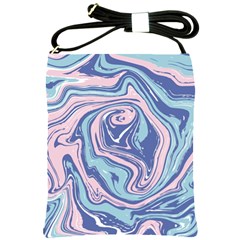 Vector Vivid Marble Pattern 10 Shoulder Sling Bag by goljakoff