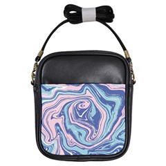 Vector Vivid Marble Pattern 10 Girls Sling Bag by goljakoff