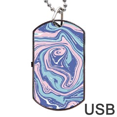 Vector Vivid Marble Pattern 10 Dog Tag Usb Flash (one Side) by goljakoff