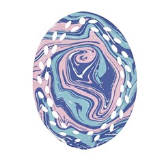 Vector Vivid Marble Pattern 10 Oval Filigree Ornament (two Sides) by goljakoff