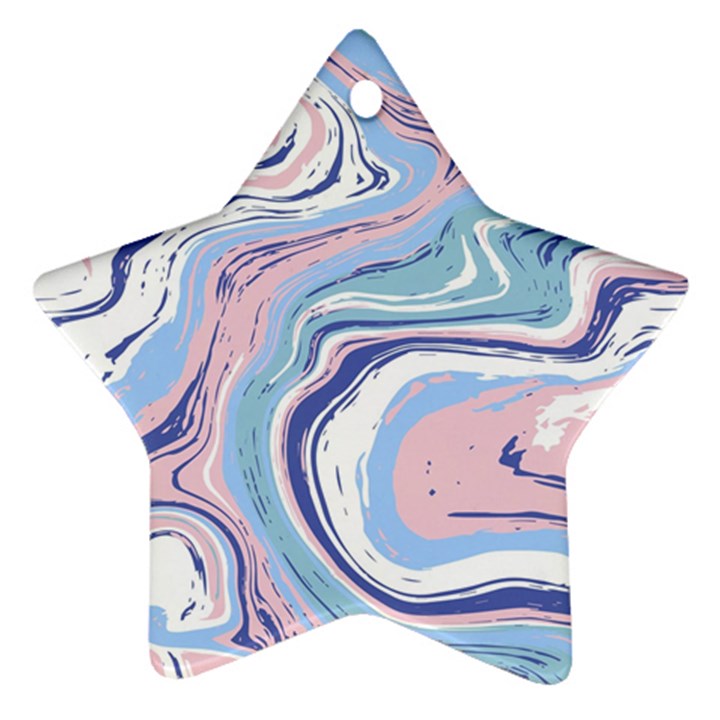 Vector Vivid Marble Pattern 11 Ornament (Star)