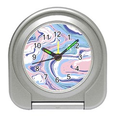 Vector Vivid Marble Pattern 11 Travel Alarm Clock by goljakoff