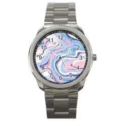 Vector Vivid Marble Pattern 11 Sport Metal Watch by goljakoff