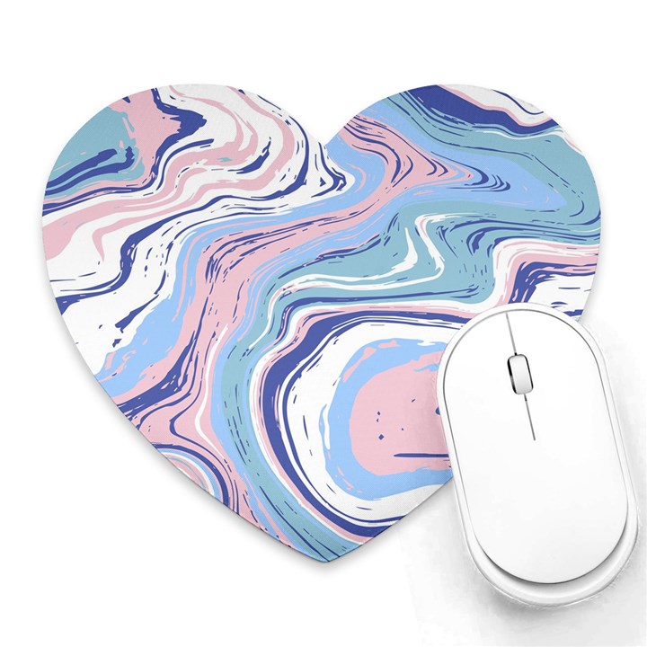 Vector Vivid Marble Pattern 11 Heart Mousepads