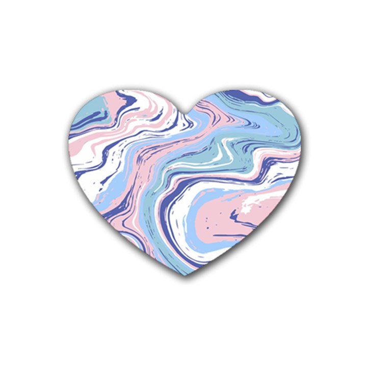 Vector Vivid Marble Pattern 11 Heart Coaster (4 pack) 